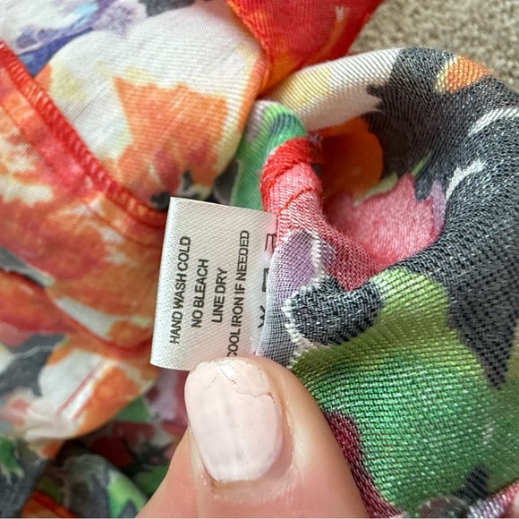 Erin London Floral Print Blazer Size XL Jacket 3/4 Sleeve Pink Career Office - Picture 9 of 13